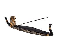 Supporto Bruciatore Incenso in Resina con Testa di Horus in Resina Dipinto a Mano 30x4x8 cm