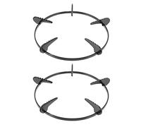 Supporto Bruciatore per Cucina Gas 2 Pezzi in Ferro Nero | Supporto per Fondo Tondo e Wok, Confezione da 2, Uso Casa e Caffetteria