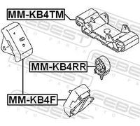 Febest Supporto cambio posteriore MM-KB4TM per Mitsubishi L200/Pajero Sport