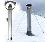 Supporto camino Stabilizzatore personalizzabile per camini resistente al vento, tiranti per camini per tetto/parete/pavimento, resistente alle alte temperature(Dia 180mm (7.1in))