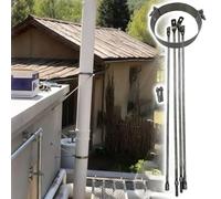 Supporto camino Staffe di montaggio resistenti alle alte temperature per tubi tondi, rinforzo del camino per una maggiore stabilità, con viti di installazione(7 1/2 ″ (19cm))