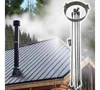 Supporto camino Supporto del tetto personalizzabile per tubo della stufa, Supporto di estensione del caminetto con viti, per una maggiore stabilità(5 1/2 inch (14cm))