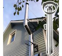 Supporto camino Supporto tubo stufa resistente ad alta temperatura per parete, Stabilizzatore del camino in metallo personalizzabile per antivento, Facile da installare(7 1/2 inch (19cm))