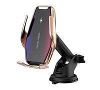 Supporto Caricabatteria Wireless per Auto con Bloccaggio Automatico, Yianerm 2 in 1 Qi 15W/10W/7.5W Presa d'Aria/Cruscotto Supporto Telefono