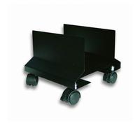 SUPPORTO CARRELLO PORTA PC CPU PORTA COMPUTER CASE ATX ACCIAIO NERO CON RUOTE