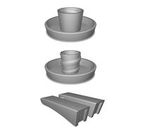 Supporto Carta Igienica Jumbo con Distanziatori per Rotoli Industriali Kit