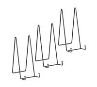 Supporto Cavalletto Espositore Porta Piatti - 25,4 cm Cavalletti per Tavolo in Ferro - Supporti da Esposizione per Piatto Decorativo | Foto | Cornice | Libri | Carte | CD- Confezione da 3, Nero