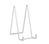 Supporto Cavalletto Espositore Porta Piatti - Supporti Piatti da Esposizione - 20,5 cm Cavalletti per Tavolo - Espositori in Ferro per Piatto Decorativo | Foto | Cornice | Libri | Carte | CD - Argento