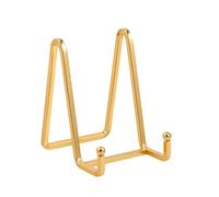 Supporto Cavalletto Espositore Porta Piatti - Supporti Piatti da Esposizione - 4,5 Pollici Cavalletti per Tavolo - 2 pz di Espositori in Ferro per Piatto Decorativo | Foto | Cornice | Libri - Oro