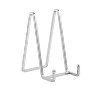 Supporto Cavalletto Espositore Porta Piatti - Supporti Piatti da Esposizione - 6 Pollici Cavalletti per Tavolo - 4 pz di Espositori in Ferro per Piatto Decorativo | Foto | Cornice | Libri - Argento