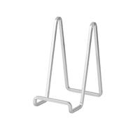 Supporto Cavalletto Espositore Porta Piatti - Supporti Piatti da Esposizione - 6 Pollici Cavalletti per Tavolo - 3 pz di Espositori in Ferro per Piatto Decorativo | Foto | Cornice | Libri - Argento