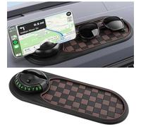 Supporto cellulare auto cruscotto antiscivolo 360° universale + targa