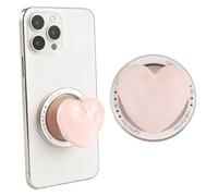 Supporto Cellulare da Dito, Porta Telefono a Cuore, Impugnatura Estensibile | Supporto con Cuore in Marmorizzato Base e Impugnatura Estensibili Cuore Airbag Supporto Telefono per Smartphone e Tablet