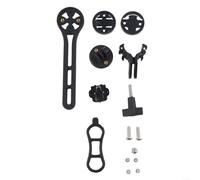 Supporto centrale per computer da bici con compatibilità per Garmin per Bryton 3 basi adattatore per configurazione flessibile Regolazione della luce a 180 gradi (nero)