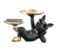 Supporto Chiave Per Cani - Portachiavi Bulldog In Resina, Vassoio Bulldog In Resina | Ornamento Di Figure Di Sculture, Accessorio Francese E Uso Per La Decorazione