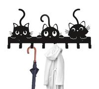 Supporto Chiave Per Gatto: Gancio Decorativo A Parete, Organizzatore Della Sala Del Cartone Animato, Griglia Multifunzionale Con Ganci Heavy Duty Per Chiavi, Sciarpe, Capelli, Toa