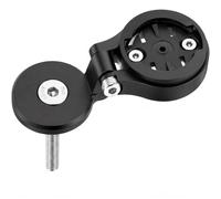 Supporto Ciclocomputer da Manubrio Bici Compatibile con Serie Garmin Edge | Lega di Alluminio CNC, Montaggio su Tubo di Sterzo 28,6 mm, Inclinazione Regolabile Antiriflesso, per Corsa e MTB, Kit Viti