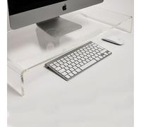Supporto cm 45x30 alzata rialzo monitor in plexiglass trasparente