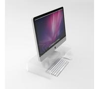 Supporto cm 55x30 alzata rialzo monitor in plexiglass trasparente