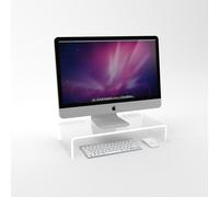 Supporto cm 95x30 alzata rialzo monitor in plexiglass trasparente