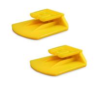Supporto Compatibile con Dispositivo Telepass Slim, Set 2 Pezzi Compatibile con MooneyGo - Clip Adesiva per Auto, Disponibile in 6 Colori (Giallo)