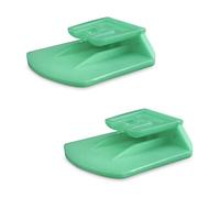 Supporto Compatibile con Dispositivo Telepass Slim, Set 2 Pezzi Compatibile con MooneyGo - Clip Adesiva per Auto, Disponibile in 6 Colori (Verde Acqua)