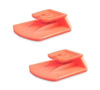 Supporto Compatibile con Dispositivo Telepass Slim, Set 2 Pezzi Compatibile con MooneyGo - Clip Adesiva per Auto, Disponibile in 6 Colori (Rosso Pastello)