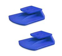 Supporto Compatibile con Dispositivo Telepass Slim, Set 2 Pezzi Compatibile con MooneyGo - Clip Adesiva per Auto, Disponibile in 6 Colori (Blu)