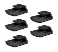 Supporto Compatibile con Dispositivo Telepass Slim, Set 5 Pezzi Compatibile con MooneyGo - Clip Adesiva per Auto, Disponibile in 6 Colori (Nero)