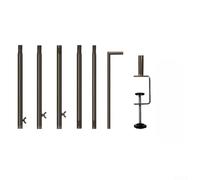 Supporto compatto per asta da tavolo che si espande sul posto per un uso istantaneo in configurazioni di eventi temporanei (nero)