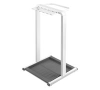 Supporto compatto per ombrelli e appendiabiti vassoio gocce rimovibile bianco HQ