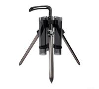 Supporto compatto pieghevole per treppiede per canna da pesca in alluminio per un posizionamento sicuro della canna (stile corto grigio)