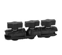 Supporto composito a doppia presa con braccio girevole a 360 °, prese a sfera da 2,5 cm, per moto, automobili, trattori, carrelli elevatori