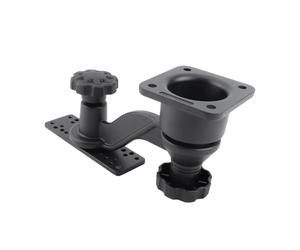 Supporto con Braccio Oscillante Piegato con Base Orizzontale da 6" per Ecoscandagli, Design Versatile per Moduli GPS Sonar, Supporto Elettronico Marino Ad Alta Resistenza, Ideale per gli