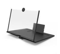 Supporto con lente d'ingrandimento estraibile per cellulare, per uso desktop, angoli di visione regolabili, adatto per display da 10 pollici o 12 pollici, design salvaspazio compatibile con smartphone