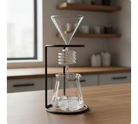 Supporto con Tubo a Spirale Design Elegante Portafiltro da Pour Over Stabile