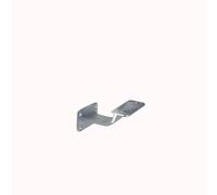 Supporto corrimano base concava in ottone cromato satinato Satinato