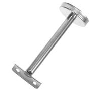 Supporto Corrimano Parete in Acciaio Inox Argento, Staffa Dritta | Supporto Stabile, Installazione Semplice, Uso Versatile, Finitura Elegante, per Corrimano e Parete, Accessorio Compatto