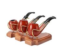 Supporto Creativo per Pipe - Supporto per Pipe in Legno - Supporto per Rack per Pipe - Supporto per Pipe in Metallo in Legno - Supporto espositore per 3 Regali per Pipe da Fumo