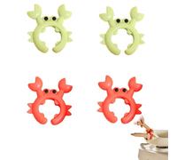 Supporto cucchiaio da cucina in silicone cucchiaio da cucina con granchio 4 pezzi dimensioni compatte colore assortito accessori cucina salvaspazio per piano cottura ordinato e divertente