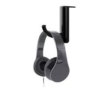 Techly Supporto cuffie 361728 – Adesivo universale per monitor e scrivania Nero (2 pezzi)