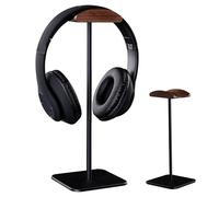 Supporto Cuffie, Porta Cuffie Gaming, Porta Cuffie in Legno Di Noce E Alluminio, Supporto per Cuffie Base Pesante, Supporto Cuffie Gaming, Stand Cuffie per Cuffie Di Tutte Le Dimensioni