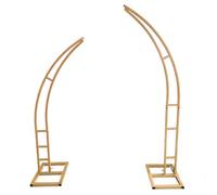 Supporto curvo per arco nuziale con base rettangolare, elegante sfondo per cerimonie, compleanni, baby shower ed eventi, perfetto per uso interno ed esterno