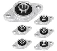 Supporto Cuscinetti a Sfera, 6 Pezzi KFL08 Cuscinetto a Blocchetto di Cuscino, Lega Di Zinco, Autoallineanti Blocco Cuscinetto, Rhombic Flangia Cuscinetti per Macchine Sistemi di Trasporto