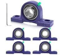 Supporto Cuscinetto 5pcs UCP 206, Cuscinetti a Sfera con Supporto con Autoallineante in Ghisa, Cuscinetti con Staffa Fissaggio, per Stampanti 3D, Ingranaggi, Nastri Trasportatori