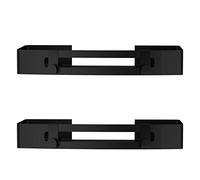 Supporto da bagno autoadesivo quadrato nero senza foratura, scatola da doccia nera supporto portaoggetti per doccia, cestino portaoggetti per shampoo, 2 pezzi