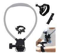 Supporto da collo + cinturino da polso per Insta360 Luna Ultra, supporto flessibile per fotocamera a sgancio rapido con cinghia toracica, vlogging POV a mani libere per fotocamera Luna Ultra Action