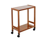 Supporto da CPU/Porta CPU processore Stand doppio strato regolabile processore Torre del desktop mobile del carrello del supporto Pc Stanno for pavimenti ospite con cerchi di bloccaggio, marrone Suppo