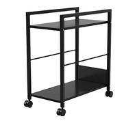 Supporto da CPU/Porta CPU Supporto a torre for PC a 2 livelli con ruote girevoli bloccabili, supporto for CPU mobile con spazio di archiviazione, struttura in metallo stabile, supporto for custodia fo