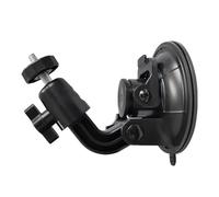 Supporto da cruscotto girevole a 360 gradi con forte ventosa da 1/4 vite per videoregistratori per auto, videocamere, supporto regolabile per dash cam